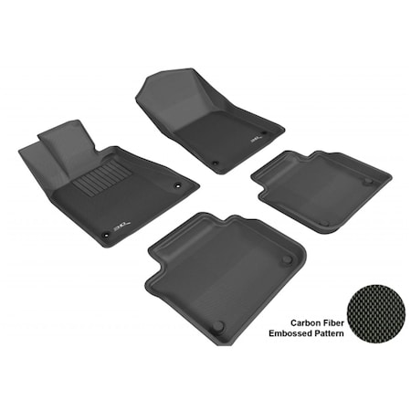 3D Maxpider LEXUS GS350 2013-2014 KAGU BLACK R1 R2 RWD ONLY Floor Mat L1LX02501509